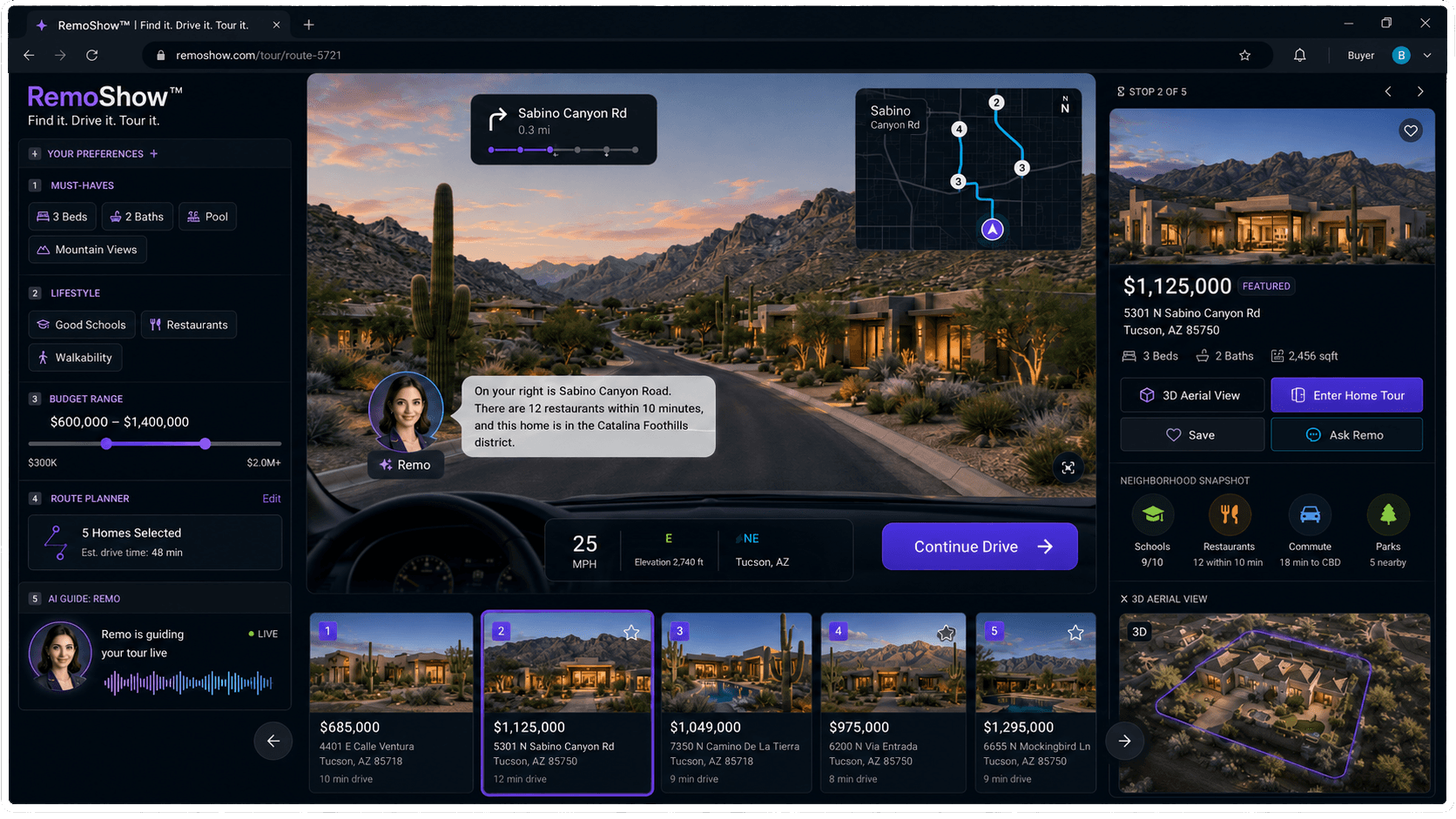RemoShow AI-guided home showing preview